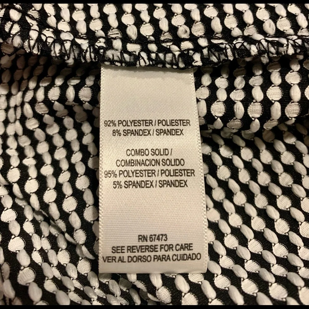 Julian Taylor Dress Black with White Polka Dots Short Sleeve Full Skirt -Size 8 - Picture 12 of 13